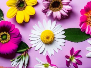 Floreale vibrant floral pattern with colorful flowers and leaves