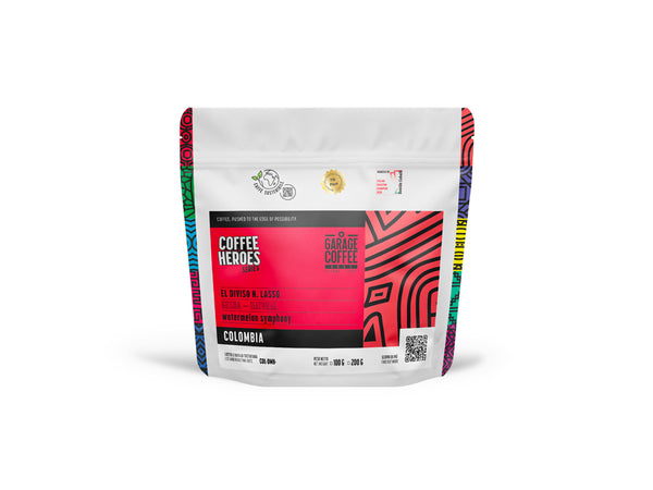Confezione Coffee Heroes Series Colombia El Diviso N. Lasso, Gesha naturale con nota watermelon symphony, formato 100 g