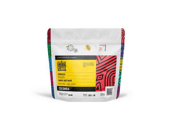 Caffè Specialty Colombia Sukaala Cafè Agrario Lavato specialty coffee by Garage Coffee Bros. from Colombia.