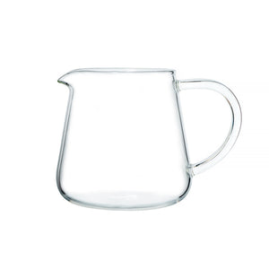 Loveceramics Belly 500ml glass server with rounded body and spout for pour over coffee