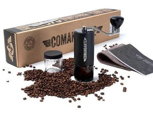 Comandante C40 MK4 Nitro Blade black coffee grinder with wooden handle and dual jars