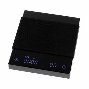 Bilancia di precisione Timemore Black Mirror nera con display LCD e superficie resistente all'acqua per caffè pour-over