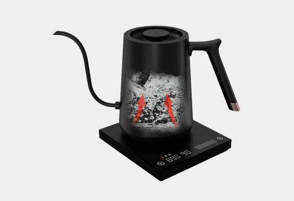 Kettle FISH Smart Timemore - ideale per pour over e caffè filtro, infografica